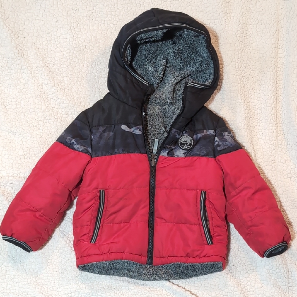 Gerry Weber Red and Black Kids Puffer Jacket
